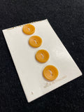 Buttons Plastic Set of 4 Vintage - Golden Yellow