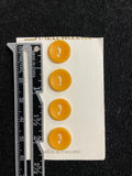 Buttons Plastic Set of 4 Vintage - Golden Yellow
