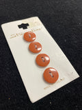 Buttons Plastic Set of 4 Vintage - Light Brown