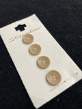 Buttons Plastic Set of 4 Vintage - Beige