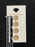 Buttons Plastic Set of 4 Vintage - Beige