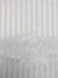 Polyester Self Stripe - Ivory with Ivory Satin Stripes