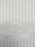 Polyester Self Stripe - Ivory with Ivory Satin Stripes