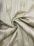 1 1/2 YD Cotton Blend Home Dec. - Beige Stripes with Different Textures
