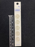 Buttons Plastic 11/16" or 9/16" - Pearlescent White with Concentric Circles