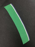 Poly/Cotton Ribbed Collar Vintage - Navy Blue with Stripes or Green