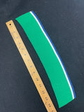 Poly/Cotton Ribbed Collar Vintage - Navy Blue with Stripes or Green