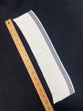 Poly/Cotton Ribbed Collar Vintage - Off White with Stripes of Green or Navy Blue