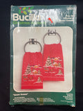 Cross Stitch Kit Vintage - "Snow Scene" Christmas Guest Towels