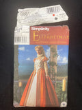 1999 Simplicity 8881 Sewing Pattern - Elizabethan-Styled Adult Costume FACTORY FOLDED