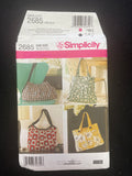 2009 Simplicity 2685 Sewing Pattern - Purses FACTORY FOLDED