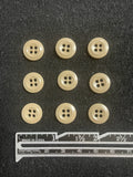 Buttons Plastic Set of 9 - Beige