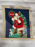 1994 Needlepoint UFO Vintage - Coca-Cola Santa Claus with Wool Yarn