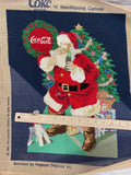 1994 Needlepoint UFO Vintage - Coca-Cola Santa Claus with Wool Yarn