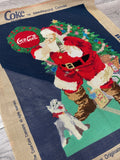 1994 Needlepoint UFO Vintage - Coca-Cola Santa Claus with Wool Yarn