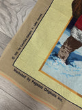 1994 Needlepoint Hand-Painted Canvas Vintage - Coca-Cola Santa Claus with Globe