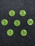 Buttons Plastic Set of 7 - Green