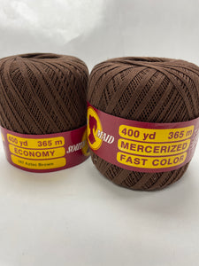 Cotton Crochet Thread Bundle - Brown