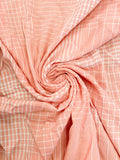 1 1/4 YD Rayon Yarn-Dyed Plaid - Orange  and White
