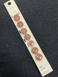 Button Plastic Set of 6 or 7 Vintage - Pearlescent Tan