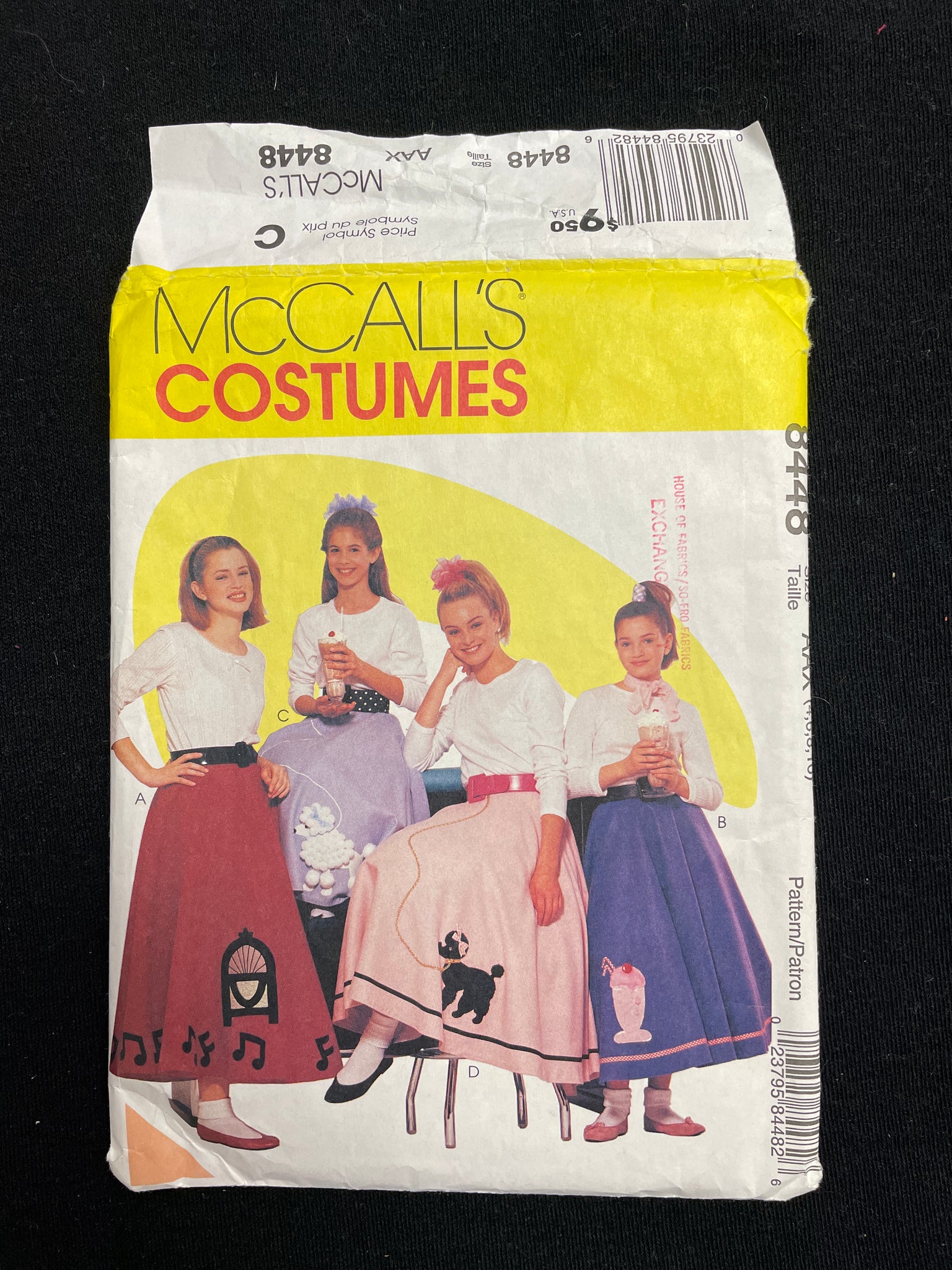 1996 McCall's 8448 Sewing Pattern - Girls' Costume Skirt and Petticoat