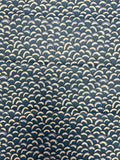 Poly/Cotton - Blue, Ecru and Black Overlapping Circles