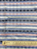 1+ YD Tie Silk Yarn-Dyed Plaid - Royal Blue, Pink, Navy Blue and White