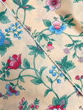Poly/Cotton Vintage - Jacobean Flowers on Yellow