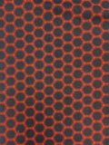 4 3/4 YD Cotton - Large Black Dots on Small Orange Dots