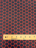 4 3/4 YD Cotton - Large Black Dots on Small Orange Dots