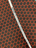 4 3/4 YD Cotton - Large Black Dots on Small Orange Dots