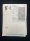 1970s Vogue 1878 Sewing Pattern - Adult Blouses FACTORY FOLDED