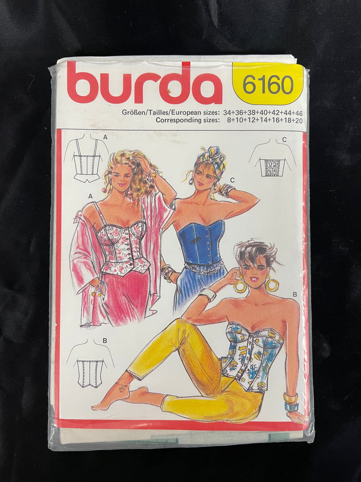 1980's Burda 6160 Pattern - Boned Bodice