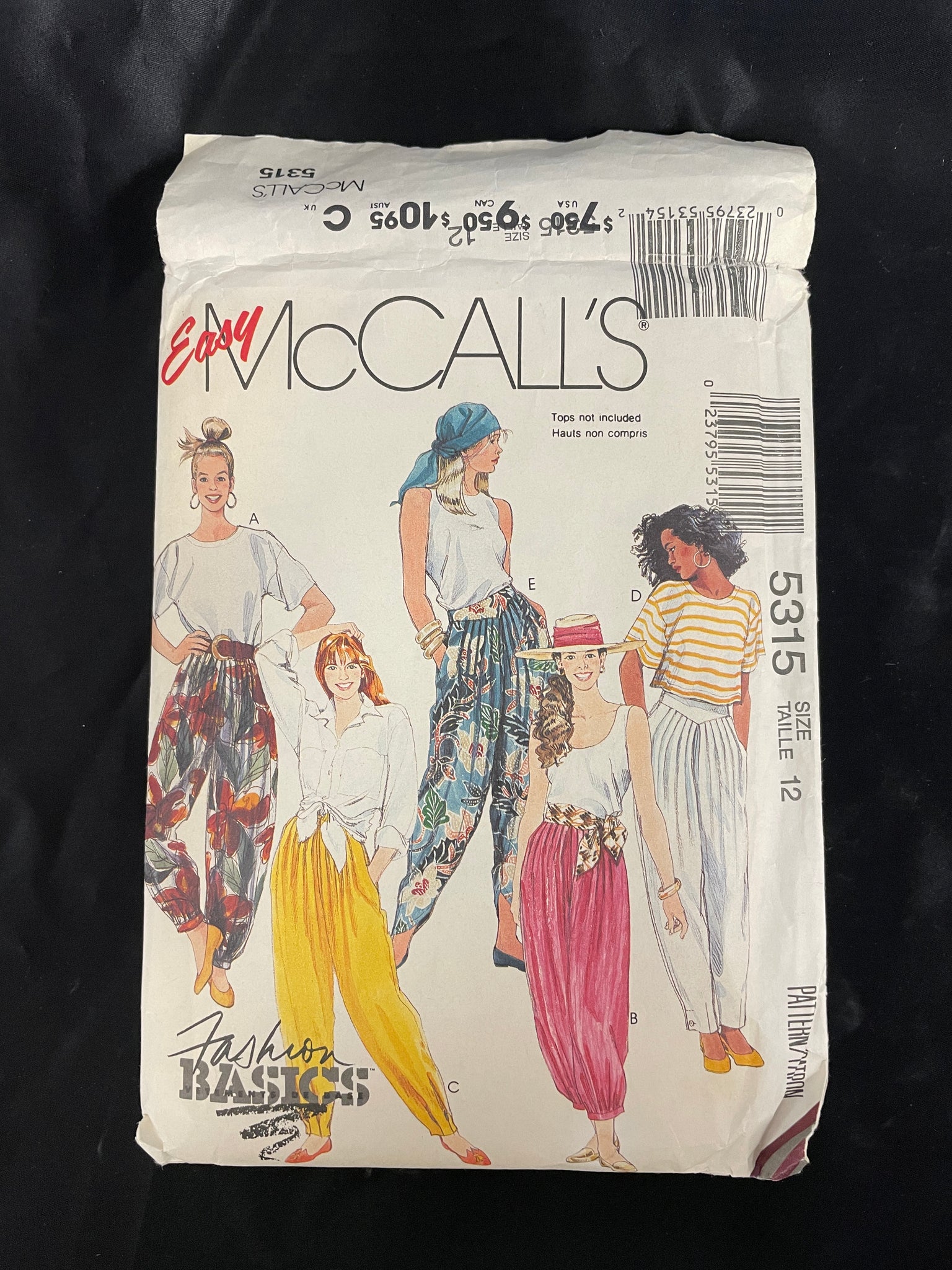 1991 McCall's 5315 Pattern - Pants