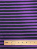 4 1/8 YD Polyester Yarn-Dyed Stripes - Purple and Black
