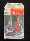 1997 Simplicity 7882 Sewing Pattern - Stuffed Snowlady and Polar Bear with Clothes FACTORY FOLDED
