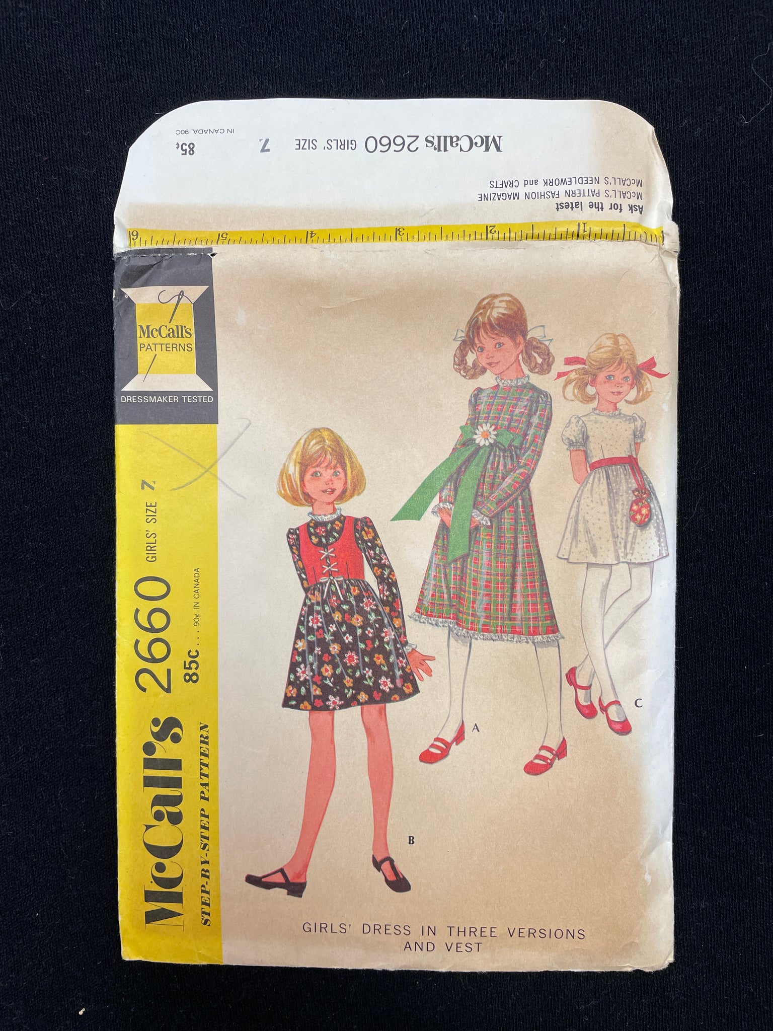 1970 McCall's 2660 Sewing Pattern - Child's Dress and Vest FACTORY FOLDED