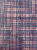2 YD Cotton Brushed Yarn-Dyed Plaid - Blue, Red and Off White
