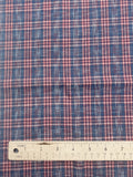 2 YD Cotton Brushed Yarn-Dyed Plaid - Blue, Red and Off White