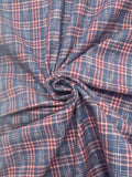 2 YD Cotton Brushed Yarn-Dyed Plaid - Blue, Red and Off White