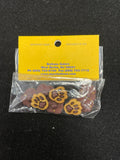 Buttons Plastic Set of 8 - Paw Prints