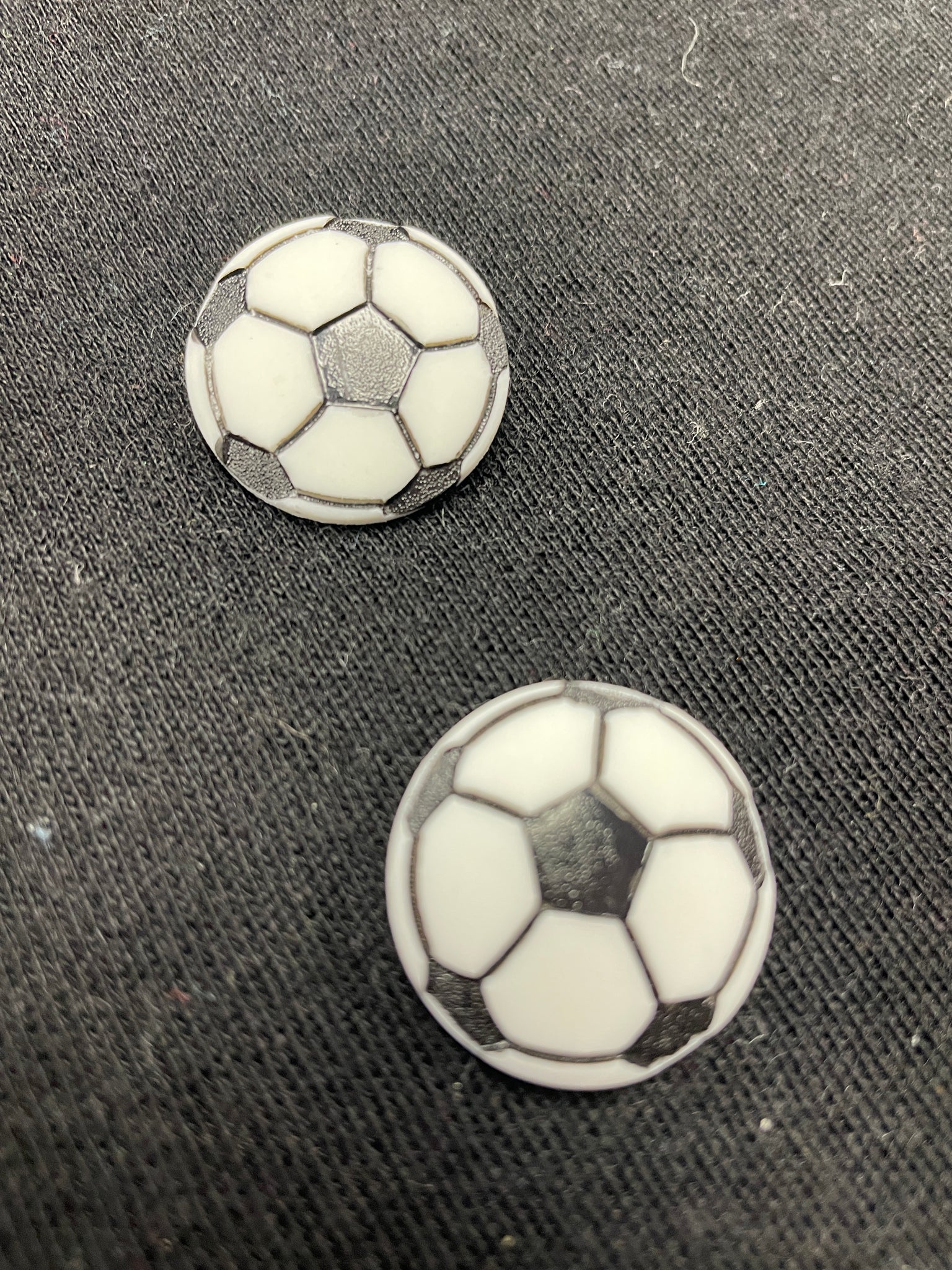 Buttons Plastic Set of 2 - Soccer Balls