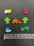 Buttons Plastic Set of 7 - Modes of Transportation