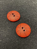 Buttons Plastic Set of 2 - Basketballs 13/16"