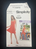 2023 Simplicity 11823 Sewing Pattern - Adult 1970's Style Knit Halter Dress and Top FACTORY FOLDED
