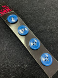 Buttons Plastic Set of 4 - Blue