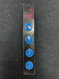Buttons Plastic Set of 4 - Blue