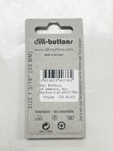 Button Plastic 1 3/16" - Black