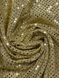 2 YD Polyester Knit Lurex with Confetti Dot - Gold