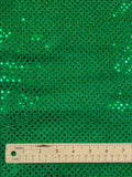 5 YD Polyester Knit Lurex with Confetti Dot - Christmas Green